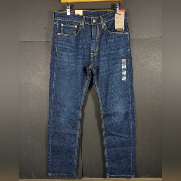 NEW Men's Levi's 505 Cotton Straight Regular Fit Stretch Jeans Size 31x30 - Picture 1 of 7